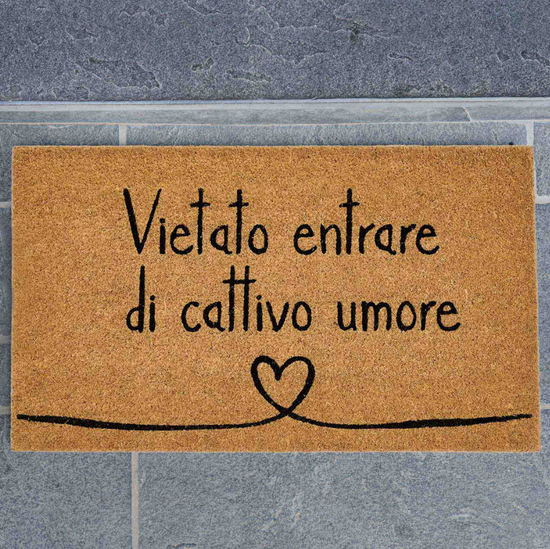 Zerbino "Vietato Entrare di Cattivo Umore"