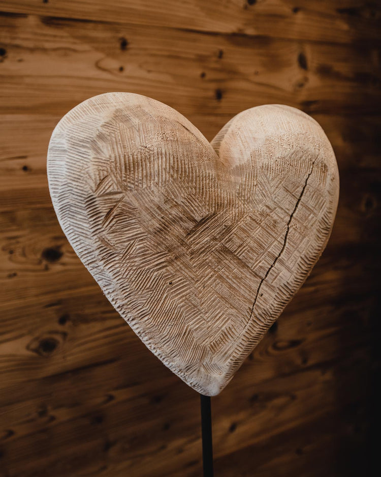 Decorazione da appendere a forma di cuore di Puca® in legno grezzo 99x79mm  x1 - Perles & Co